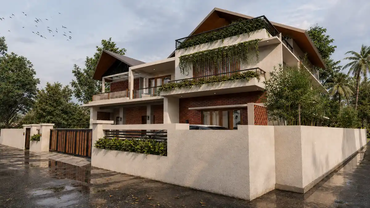 House design in Kattakada, Trivandrum - architecture by Radianz, architects in Trivandrum