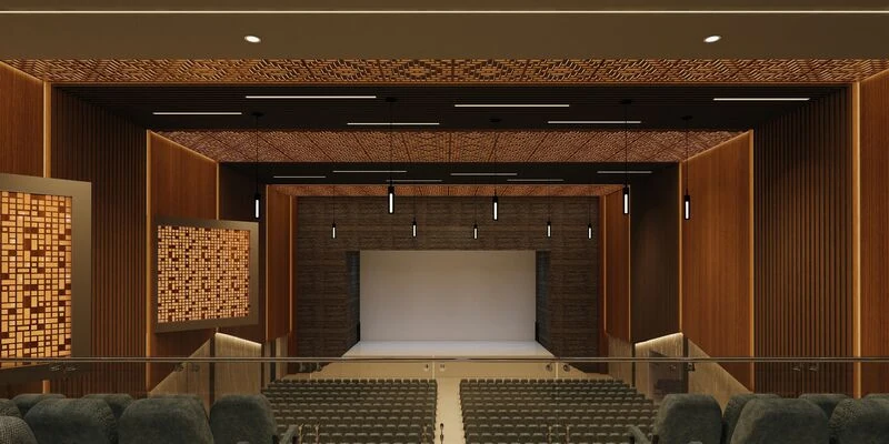 Auditorium interior, Kazhakkoottam, Trivandrum - convention centre interior design by Radianz, architects in Trivandrum