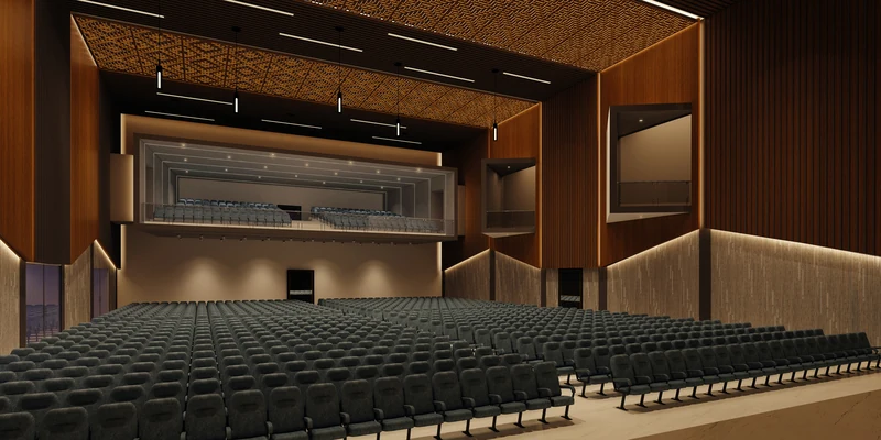 Interior seating, Kazhakkoottam, Trivandrum - convention centre interior design by Radianz, architects in Trivandrum