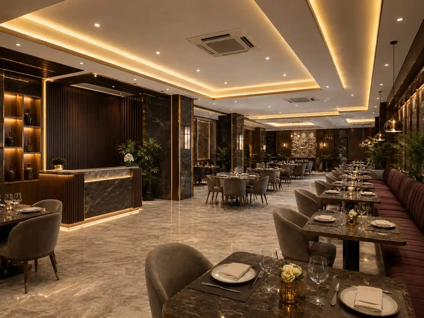 Restaurant dining hall designed by Radianz
