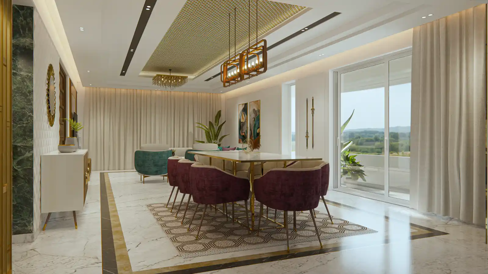 Dining room at Didask, Trivandrum - interior design by Radianz, architects in Trivandrum, view 1