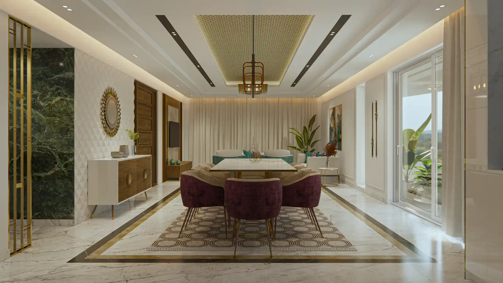 Dining room at Didask, Trivandrum - interior design by Radianz, architects in Trivandrum, view 2