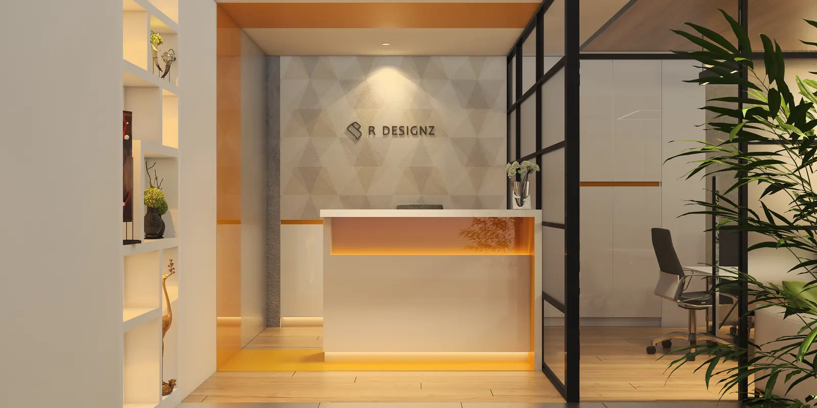 Reception, Kerala - workplace interior design by Radianz, architects in Trivandrum