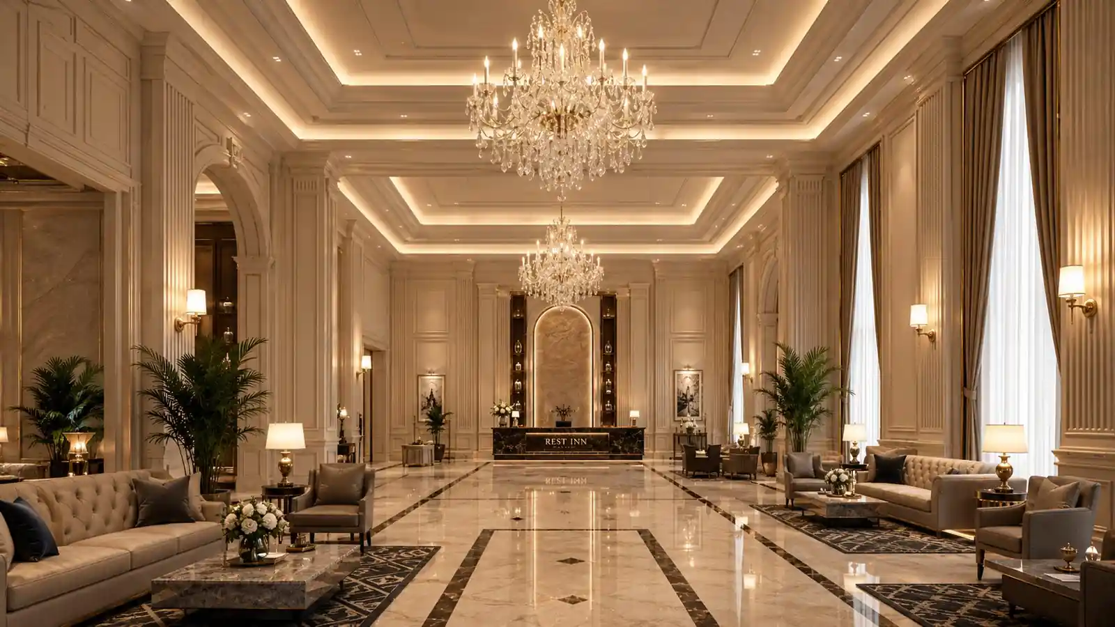 Lobby hall, Wayanad - concept design visualisation by Radianz