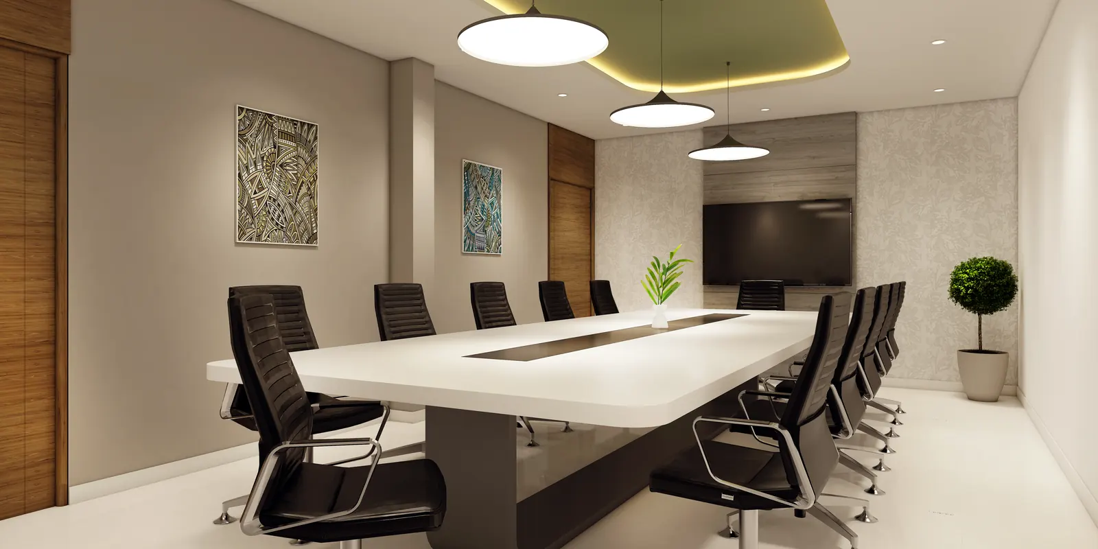 Conference room at Royal Tower, Attingal, Trivandrum - hotel interior design by Radianz, architects in Trivandrum