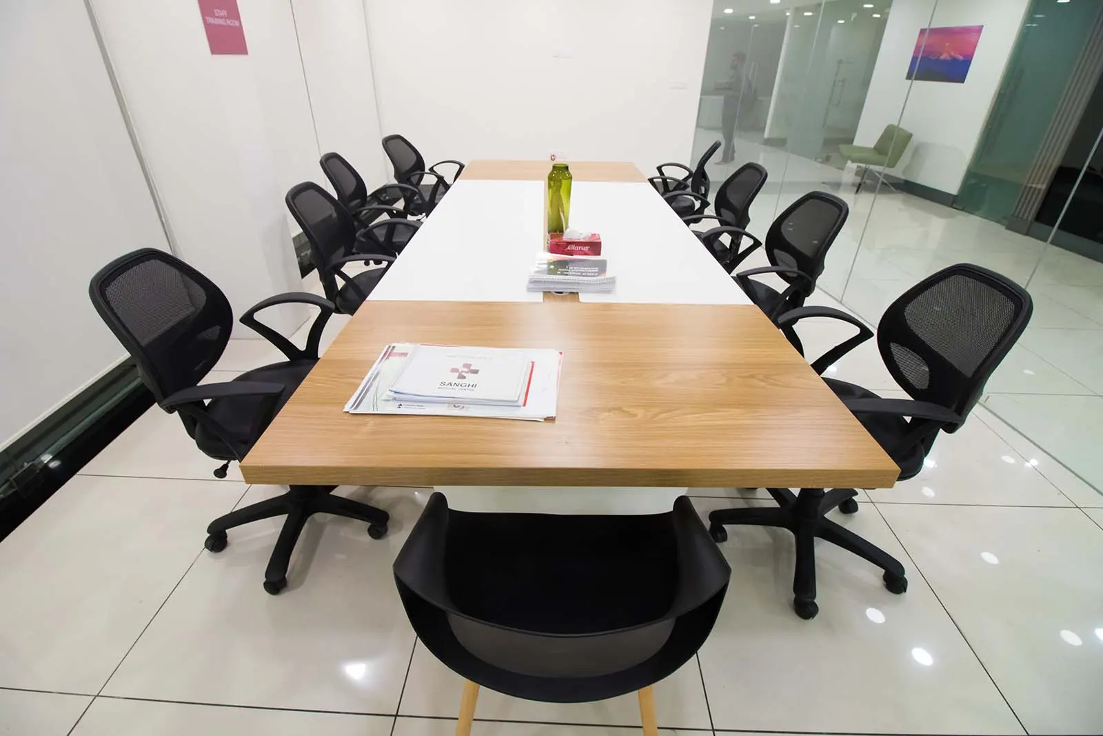 Boardroom at Sanghi Medical Centre, Kerala - healthcare interior design by Radianz, architects in Trivandrum