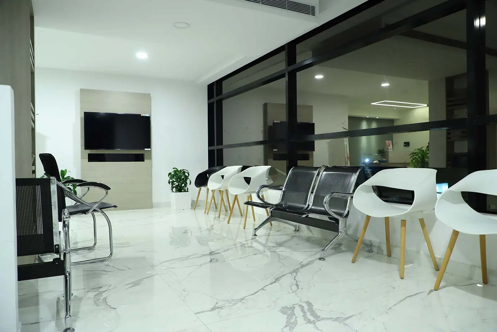 Treatment room at Skincare med-spa, Kerala - wellness clinic interior design by Radianz, architects in Trivandrum