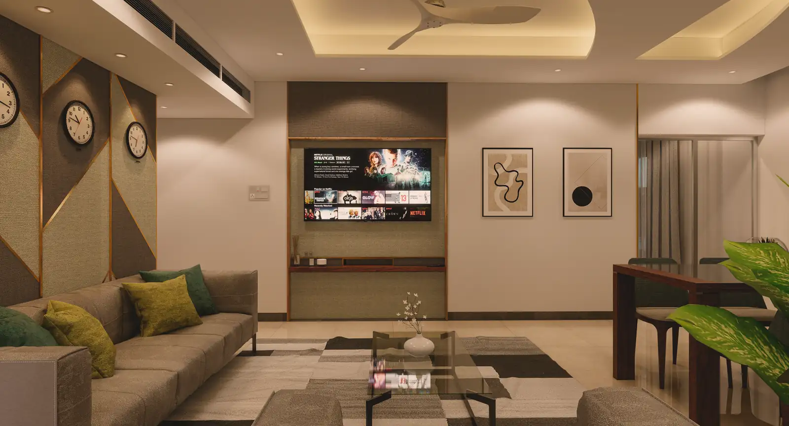 Suite bedroom at Travancore Hotel, Vazhayila, Trivandrum - hotel interior design by Radianz, architects in Trivandrum