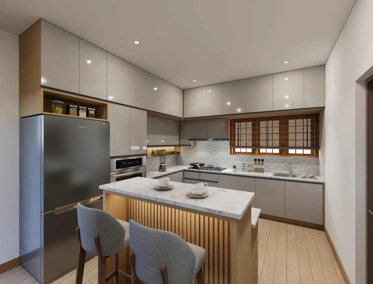 Kitchen interior design in Chittazha, Kerala - interior design by Radianz, architects in Trivandrum, view 1
