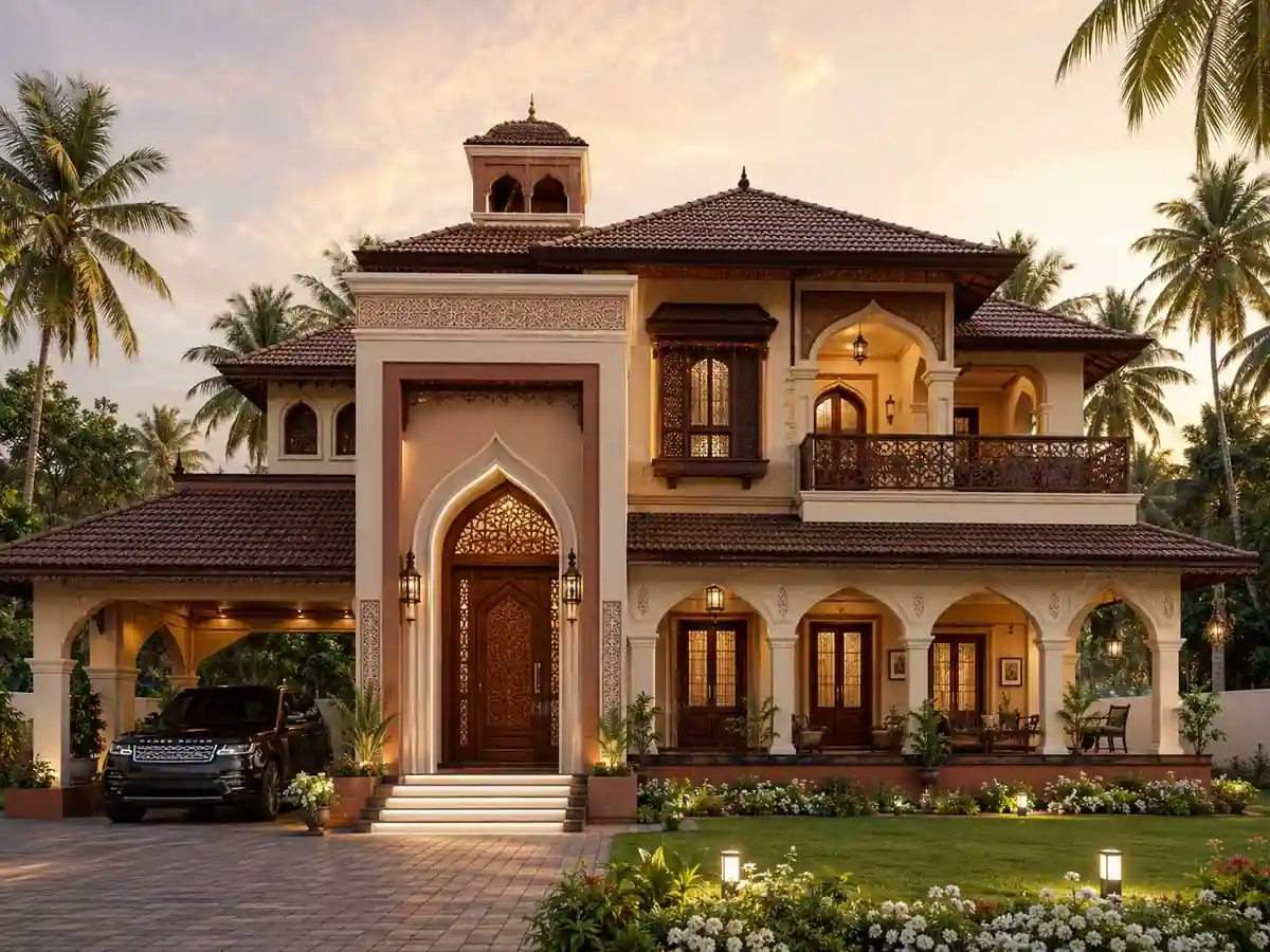Muslim style house design in Kerala - architecture by Radianz, architects in Trivandrum