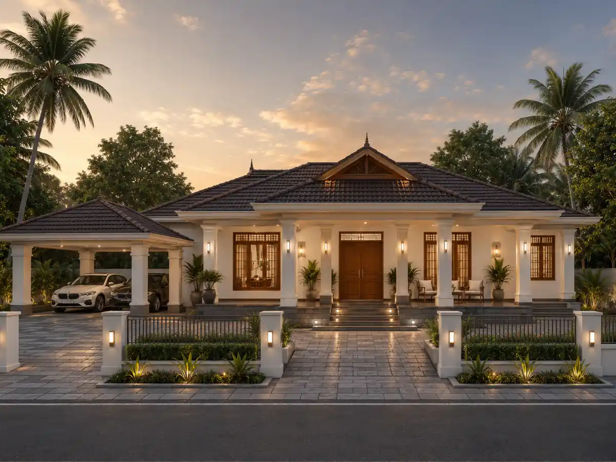 Traditional Kerala house design in Akkulam, Trivandrum - architecture by Radianz, architects in Trivandrum